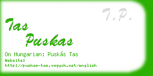 tas puskas business card